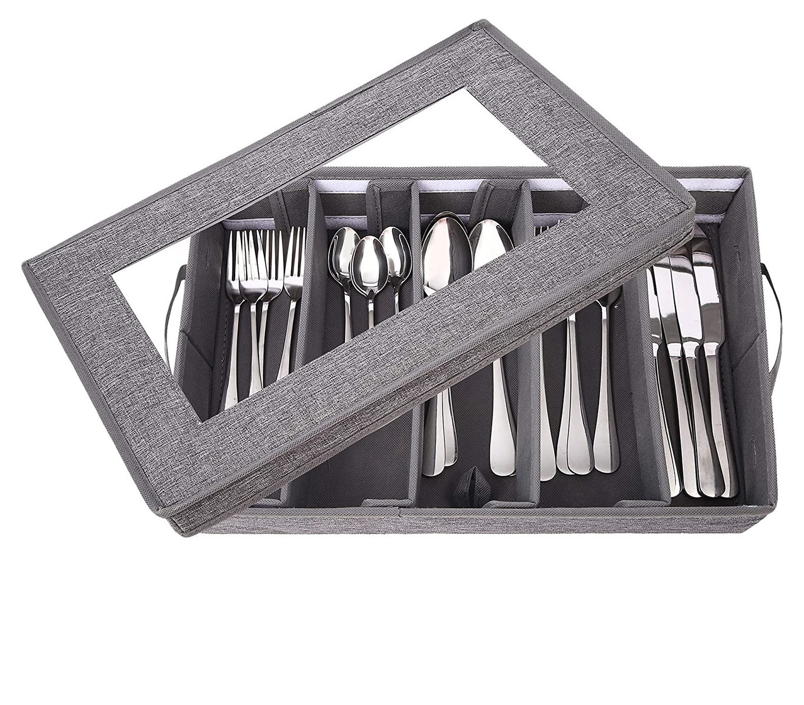 High Quality Flatware Storage Case Silverware Storage Box Silverware Organizer With Lid