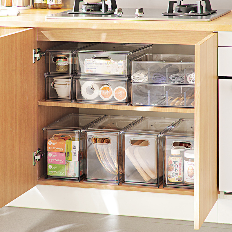 High Quality Stackable Fridge Drawer Organizer Refrigerator Organizer Fridge Bins With Pull-out Drawer