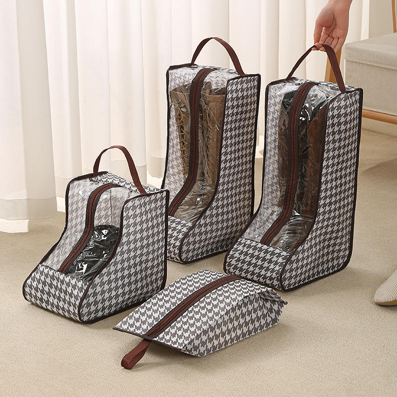 Travel Shoe Bag Fabric Short Boots And Tall Boots Organizer Boot Protector Bag Dust Bag For Shoes