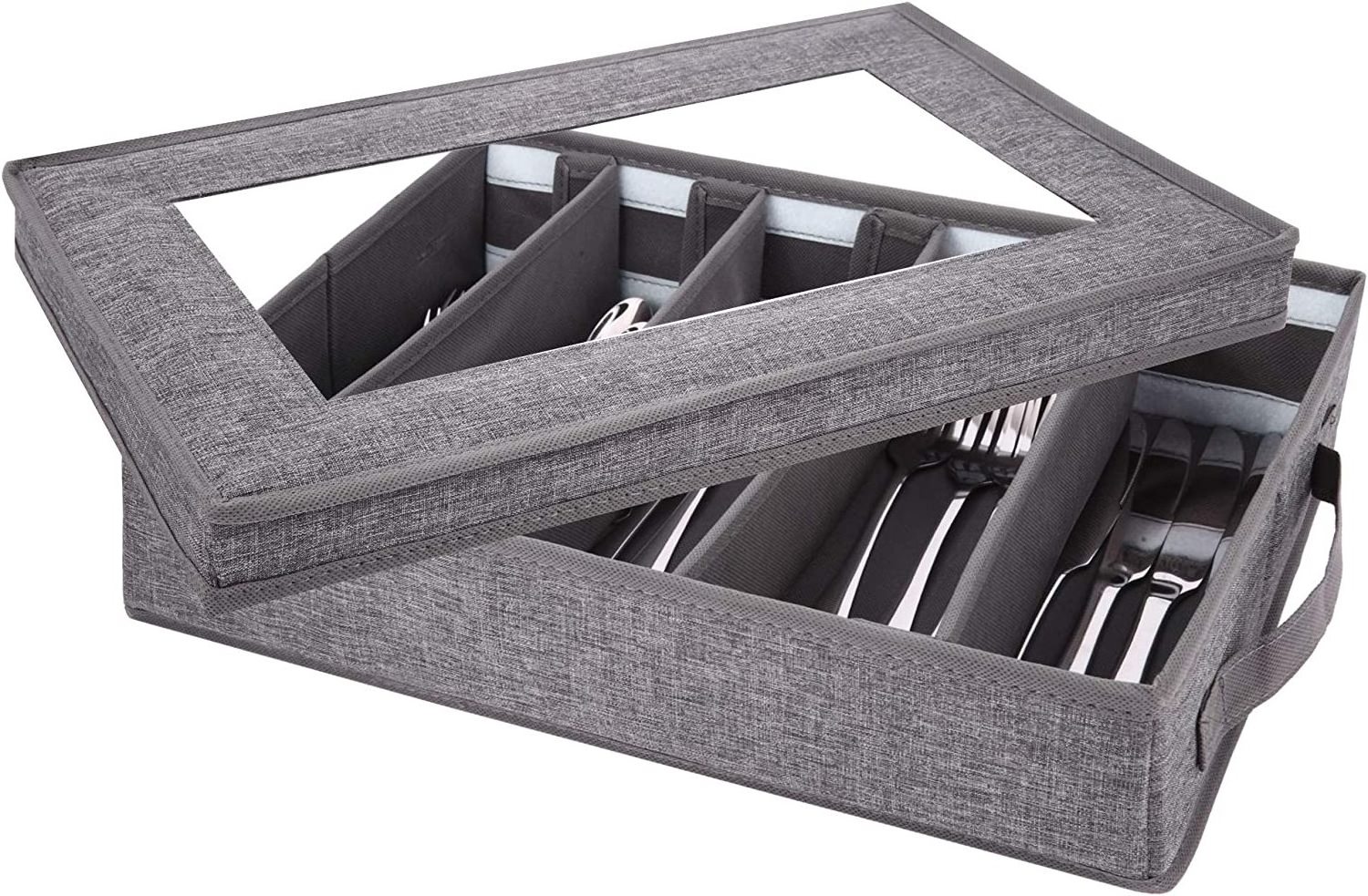 High Quality Flatware Storage Case Silverware Storage Box Silverware Organizer With Lid