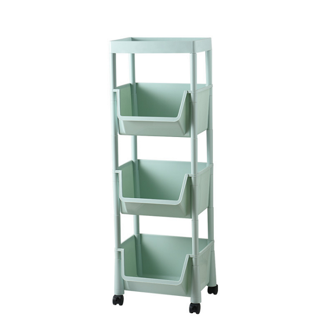 4 Layer Gap Bathroom Storage Rack Fridge Side Shelf Removable With storage tower