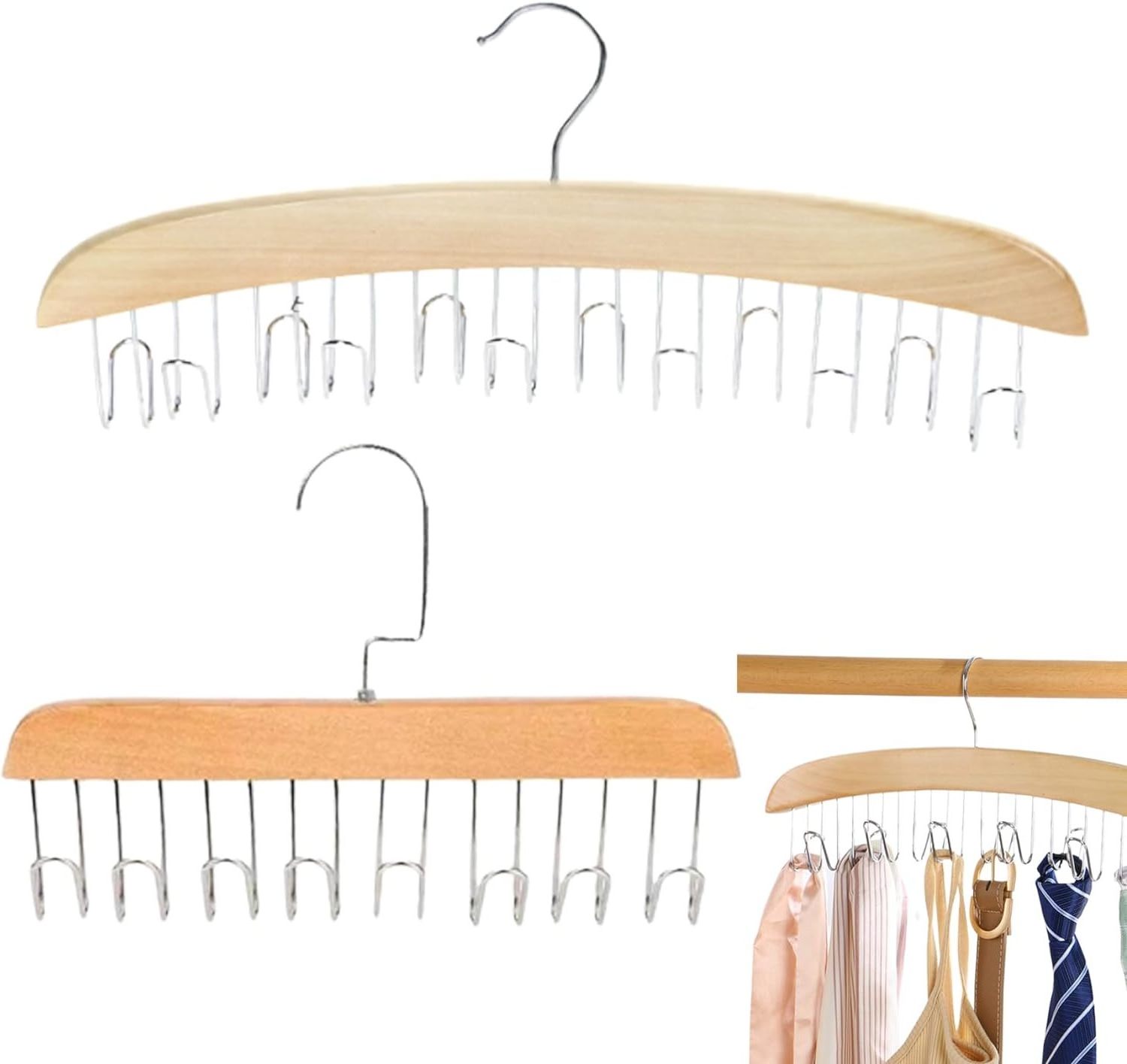 Space Saving Tank Top Hanger Strong LoaBearing  Organizer with U-Shape Hook Closet Hangers for Suspenders Belts Scarves Ties