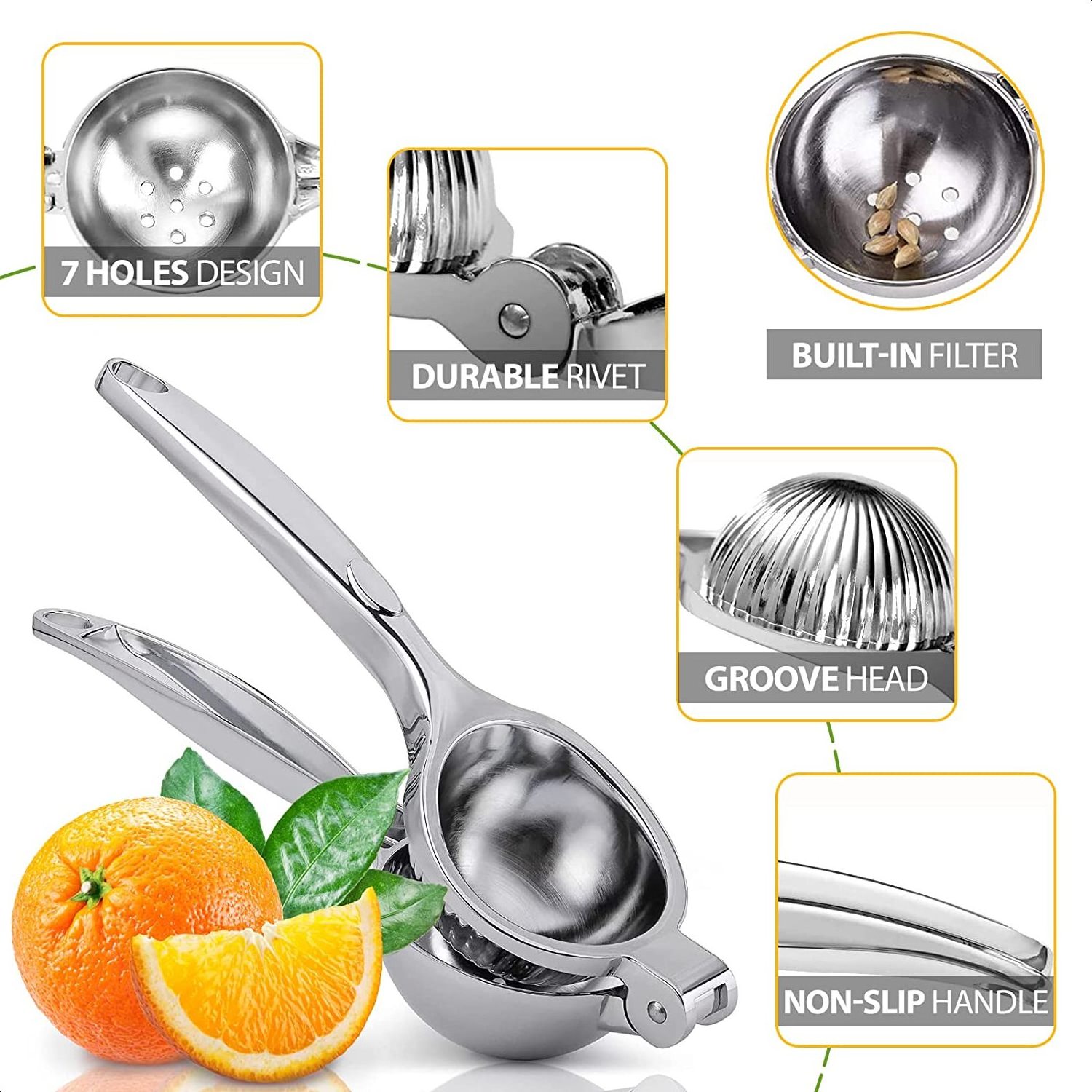 Stainless Steel Lime Hand Juice Squeezer Press Citrus Press Juicers Squeezer Manual Lemon Squeezer