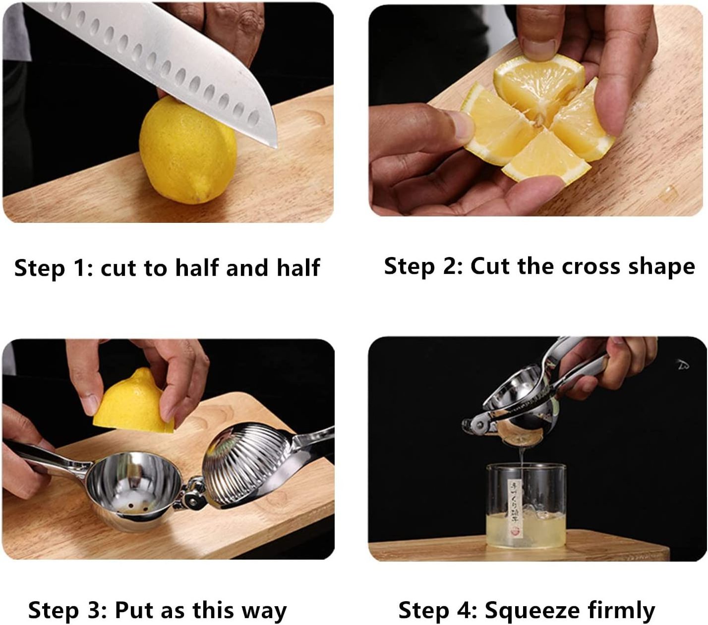 Stainless Steel Lime Hand Juice Squeezer Press Citrus Press Juicers Squeezer Manual Lemon Squeezer