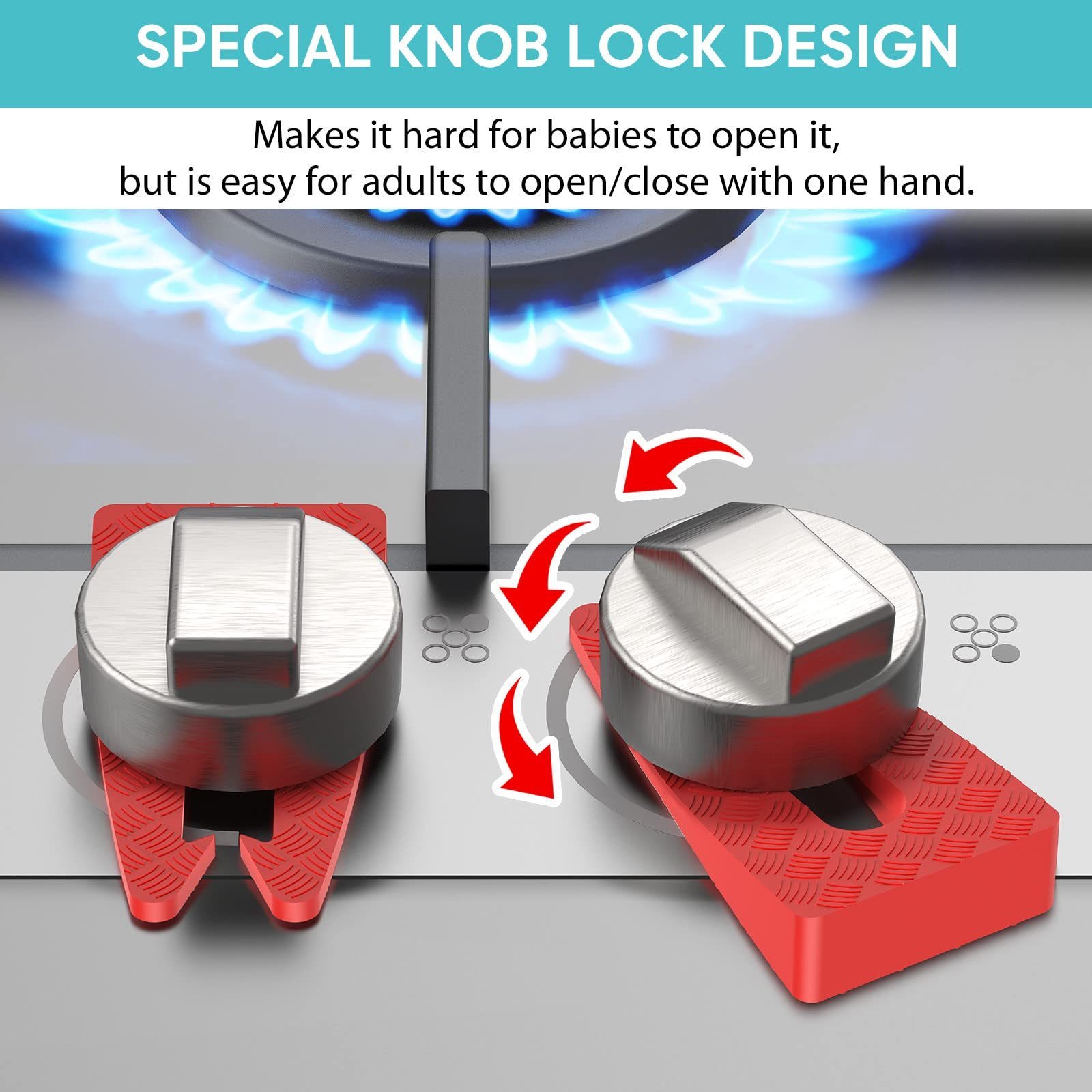 Gas stove knob cover child safety baby protection lock is suitable for gas cooker baby safety lockers