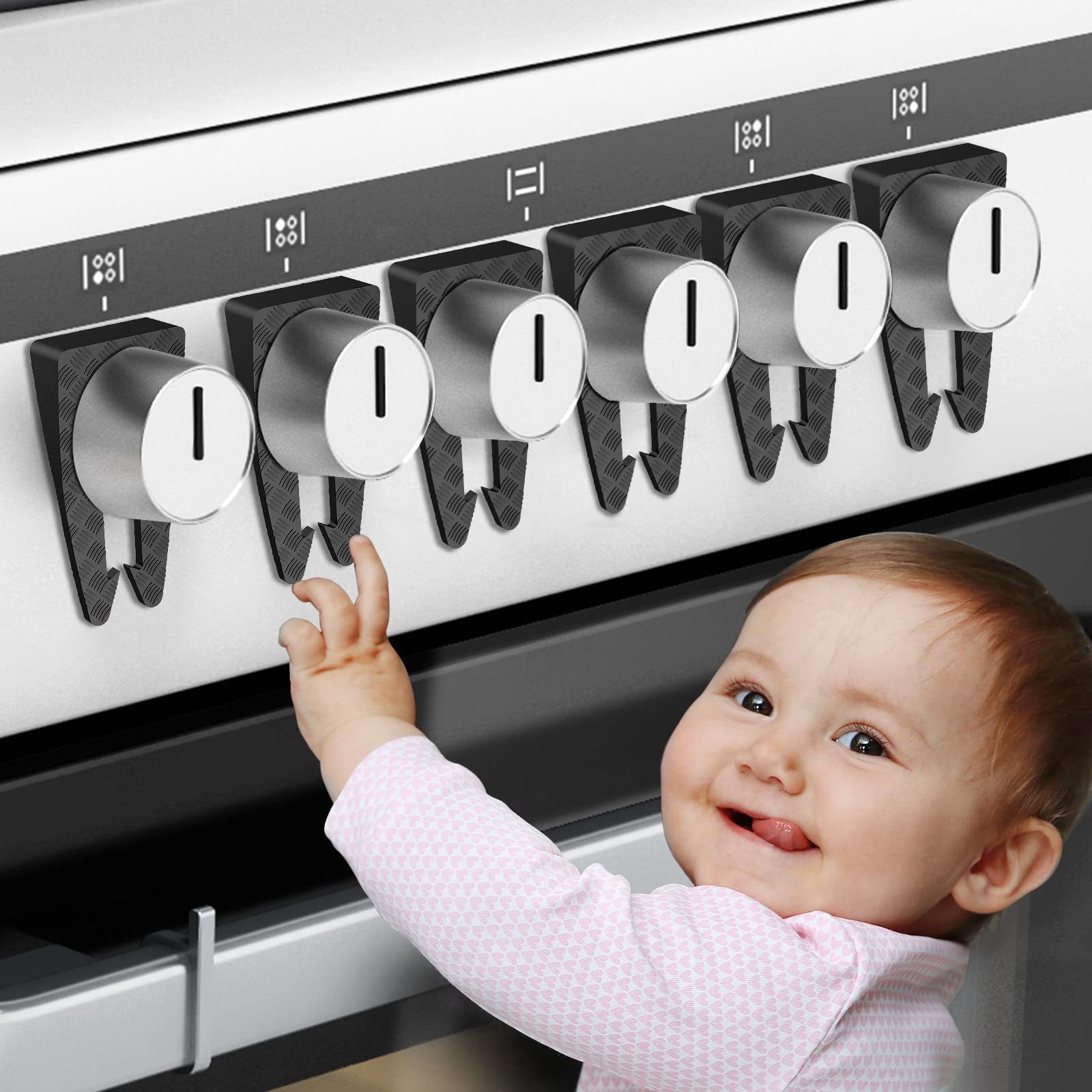 Gas stove knob cover child safety baby protection lock is suitable for gas cooker baby safety lockers