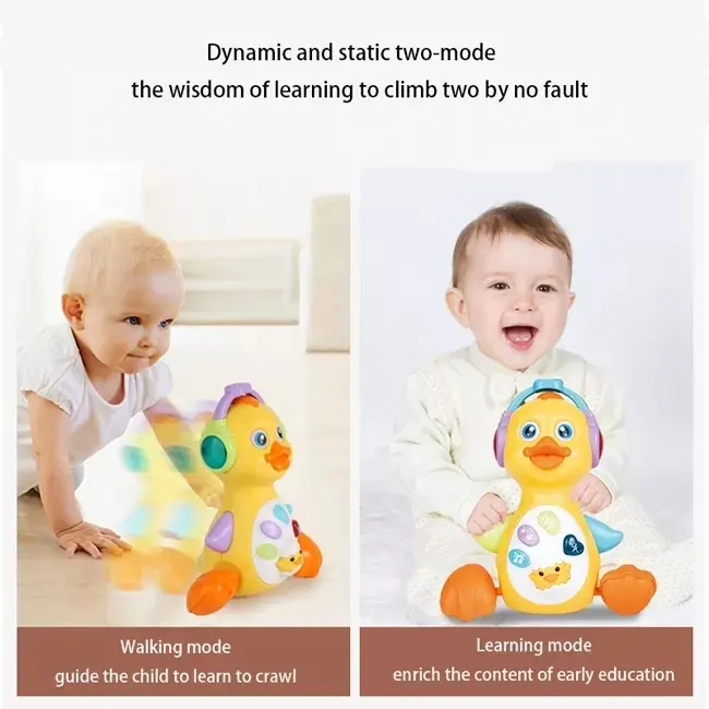 Intellectual electric music toys dancing swing duck parent-child interactive baby learn to climb Toys