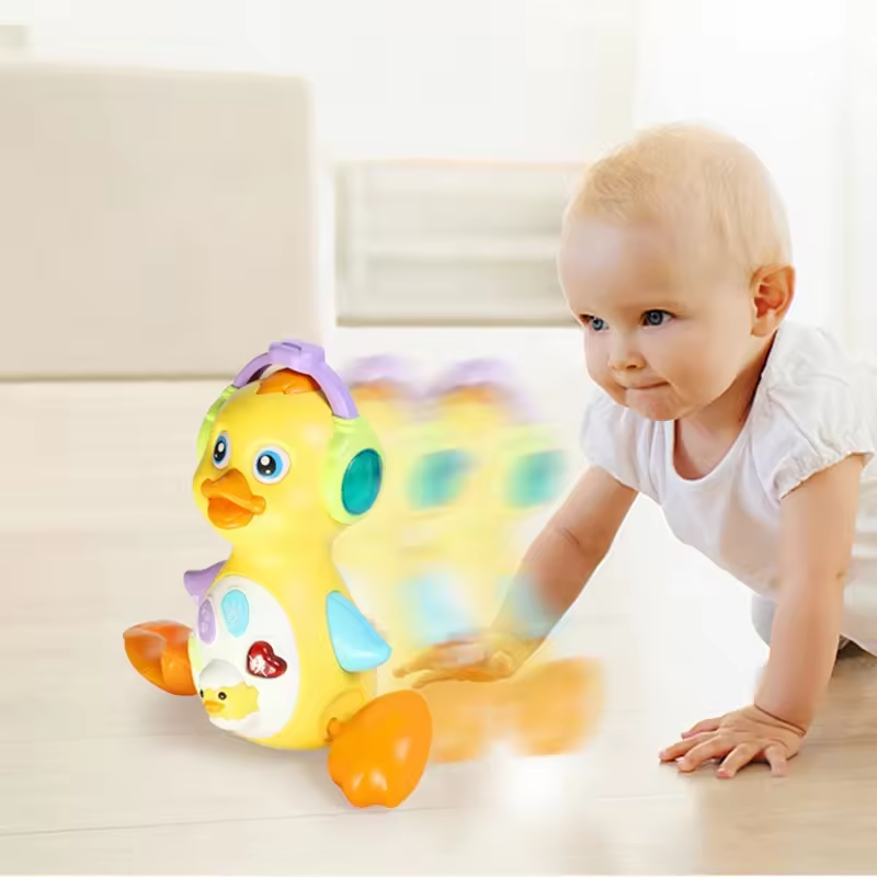 Intellectual electric music toys dancing swing duck parent-child interactive baby learn to climb Toys