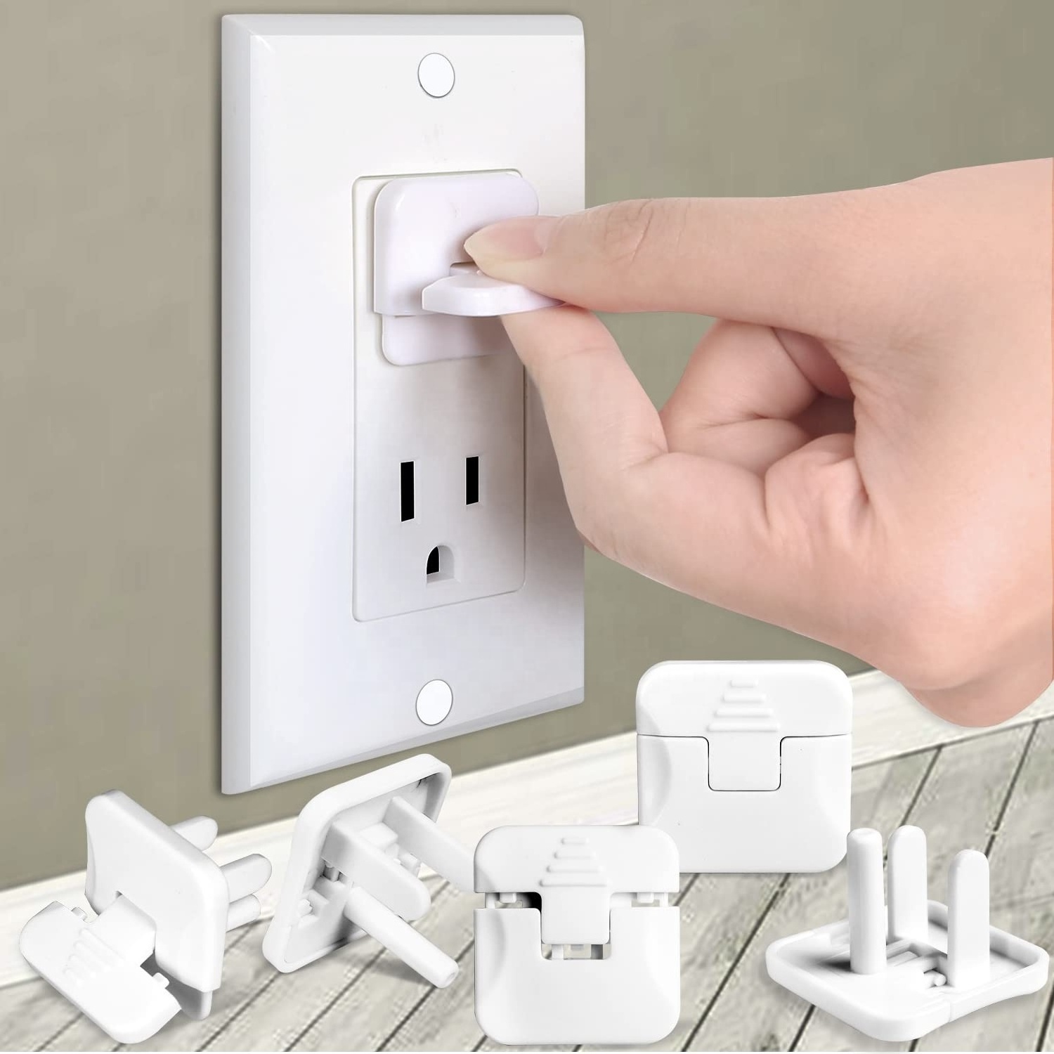 White Child Proof Electrical Protector Safety Improved Baby Safety Plug Covers Baby Proof Outlet Cover