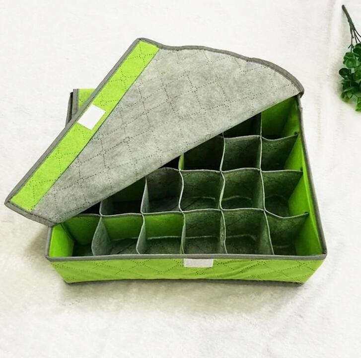 Hot selling 7/16/24 grid Non-woven fabric Home folding Storage / Sock Organization / Underwear Bag