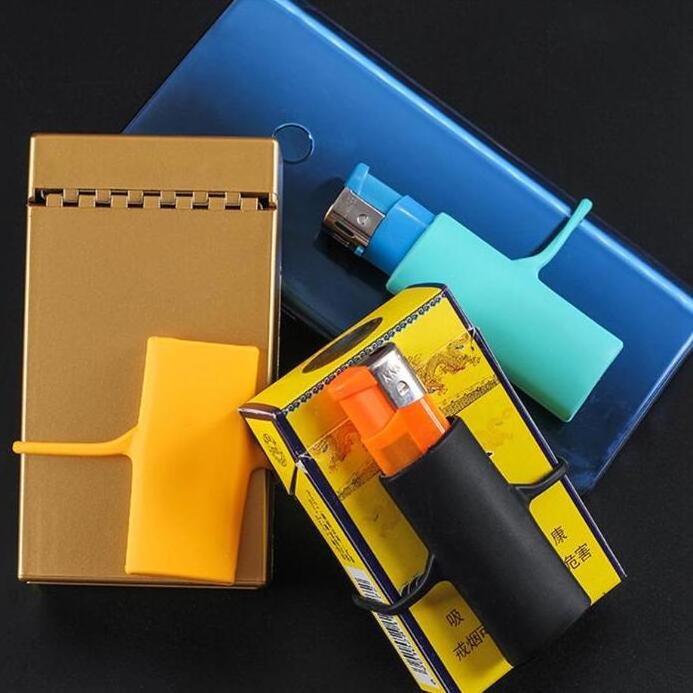 Portable Cigarette Cover Non Slip Lighter Casing Protector Smoking Accessories / Silicone Lighter Case