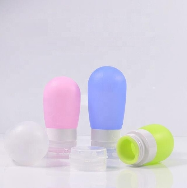 Portable reusable soft squeeze mini silicone salad dressing bottles ketchup sauce dressing containers cosmetic tube bottle