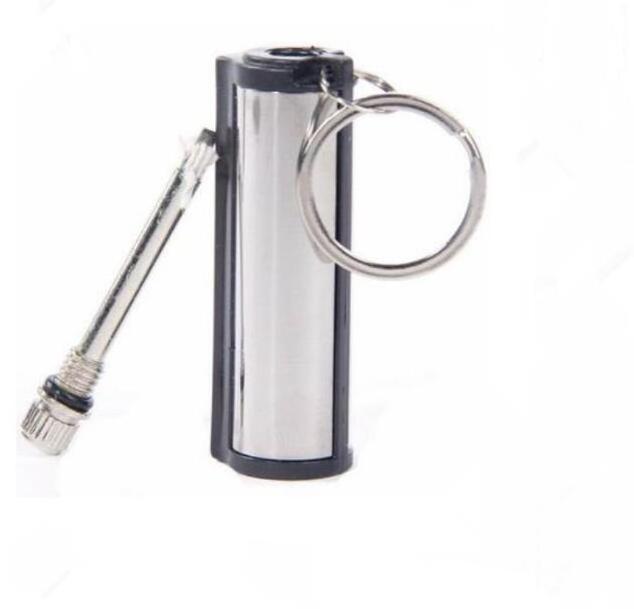 New design million matches with keychain / cylindrical metal stainless steel shell waterproof lighter