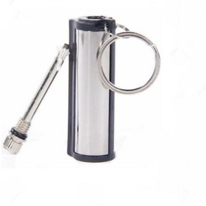 New design million matches with keychain / cylindrical metal stainless steel shell waterproof lighter