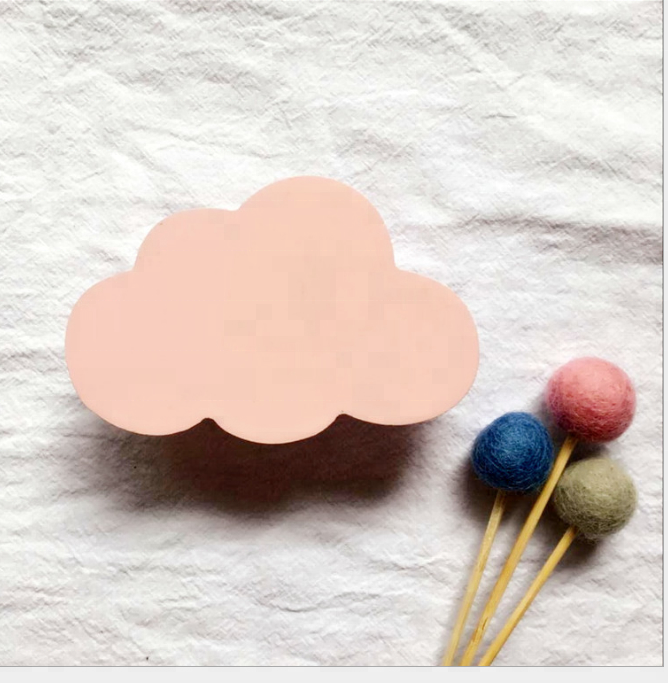 Cloud wall decoration wood hook Kids Baby Room Nursery Decor Coat Hook / Antique Children's room 3d cloud hanging wood hook