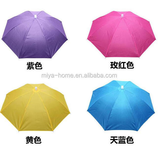 Hot sale Foldable Headwear Sun Umbrella / Fishing Hiking Beach Camping Headwear Cap / Outdoor Sport Umbrella Hat