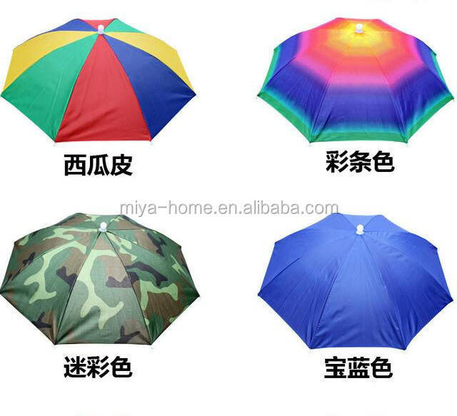 Hot sale Foldable Headwear Sun Umbrella / Fishing Hiking Beach Camping Headwear Cap / Outdoor Sport Umbrella Hat