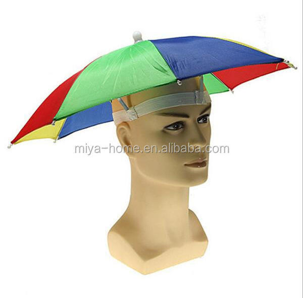 Hot sale Foldable Headwear Sun Umbrella / Fishing Hiking Beach Camping Headwear Cap / Outdoor Sport Umbrella Hat