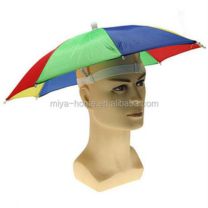 Hot sale Foldable Headwear Sun Umbrella / Fishing Hiking Beach Camping Headwear Cap / Outdoor Sport Umbrella Hat