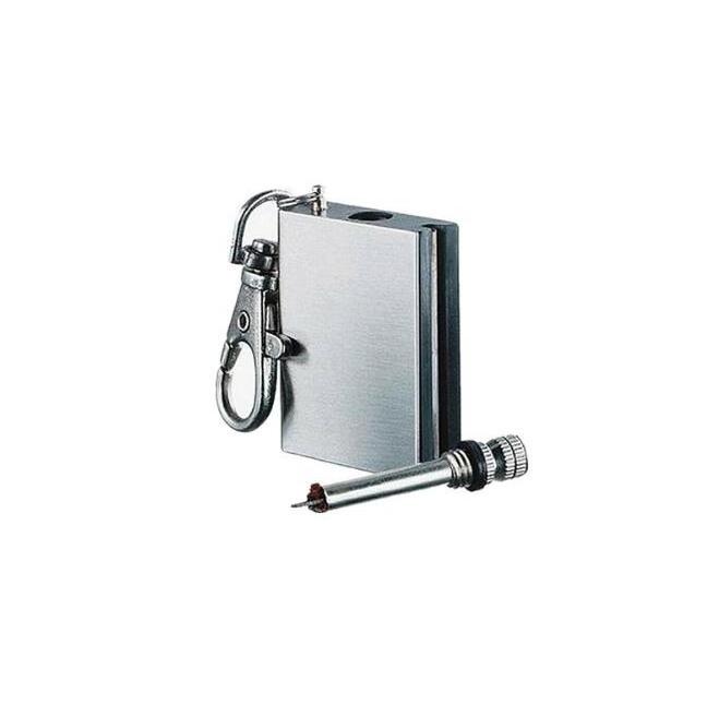 Stainless steel million matches / square shell metal waterproof lighter / permanent lighter keychain