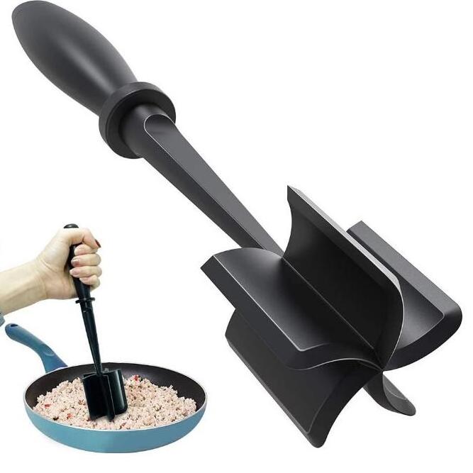 Multifunction Blades Ground Beef Masher Meat Masher Durable Meat And Vegetable Chopper Nylon Meat And Potato Masher 5 Curve