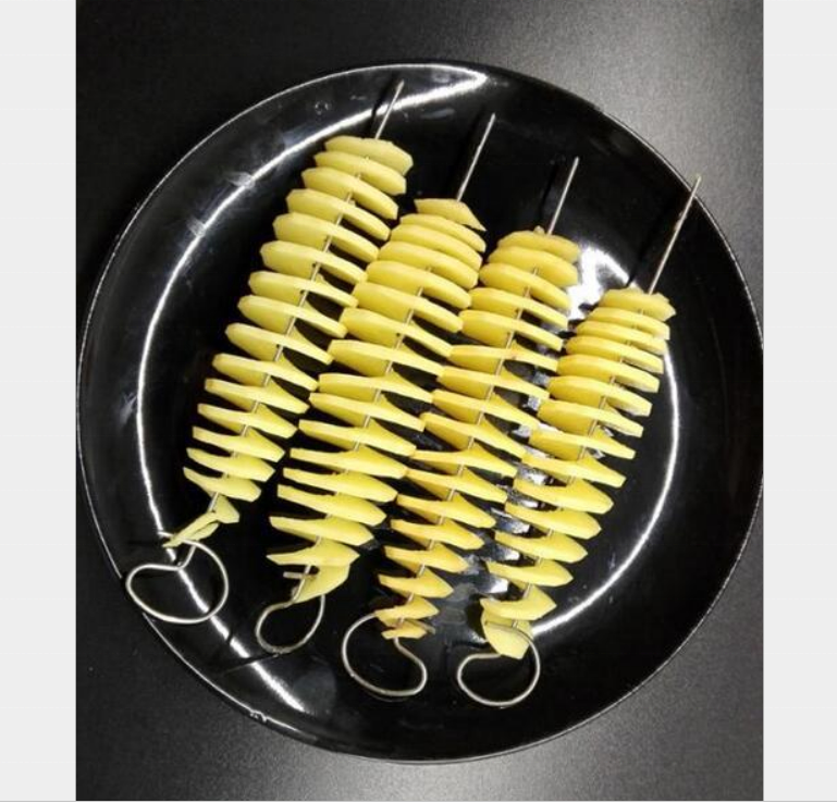 4 pcs Spiral potato slicer set  Manual potato tower Slicer making tool / spiral potato chips cutter