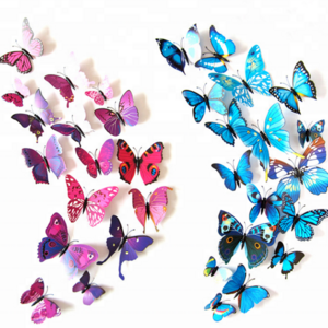 12pcs 3D printing simulation butterfly magnetic wall stickers refrigerator stickers set / Bedroom decoration sticker