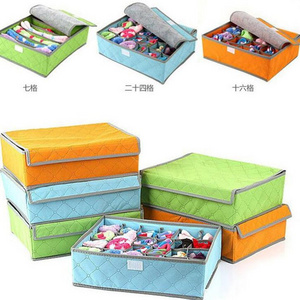 Hot selling 7/16/24 grid Non-woven fabric Home folding Storage / Sock Organization / Underwear Bag