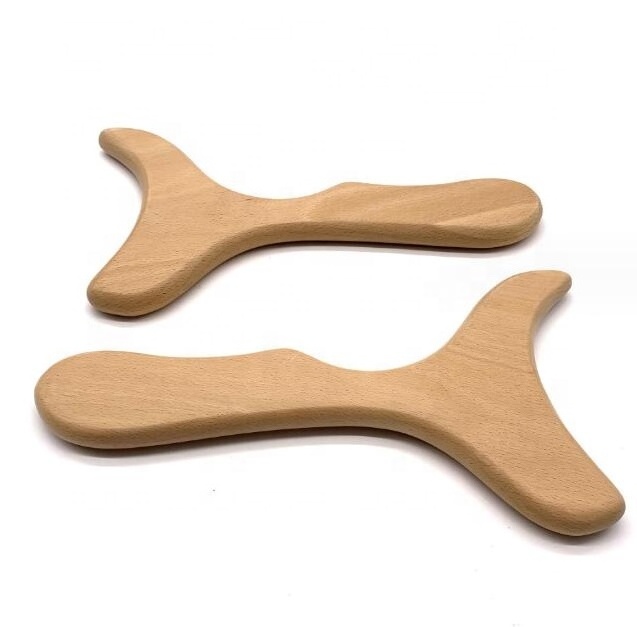 wooden guasha body massager Professional Lymphatic Drainage Tool Wood Therapy Massage Tools