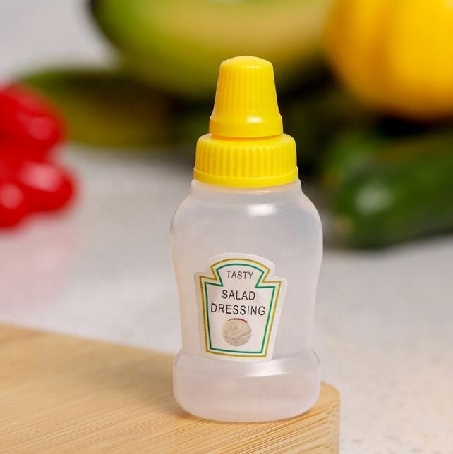 squeezable sauce dressing containers ketchup bottle portable reusable soft squeeze mini silicone salad dressing bottles