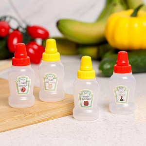 squeezable sauce dressing containers ketchup bottle portable reusable soft squeeze mini silicone salad dressing bottles