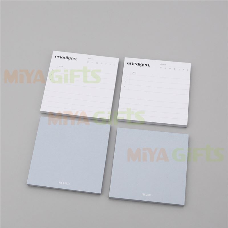 custom colored line grid dot message simple post memo sticky note pad quality paper 3X3 inch with cardboard