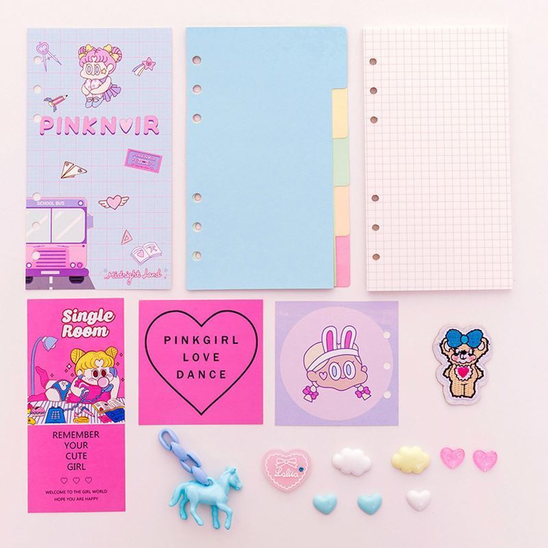 Kawaii Anime Girl Custom Printing Diary Customized Notebook Set