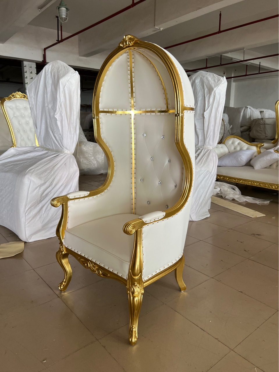 Foshan Factory Wedding Sofa Chair Bird Cage Hotel Banquet Chair Bride And Groom's Throne Chair For Event Party Rental