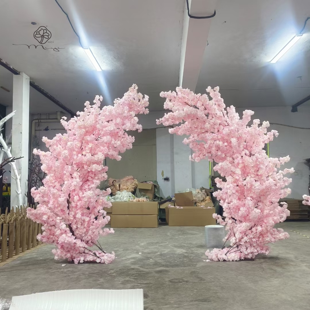 MIYI High Quality Artificial Plants Trees Wholesale Cherry Blossom Tree Cherry Blossom Tree Wall Decor