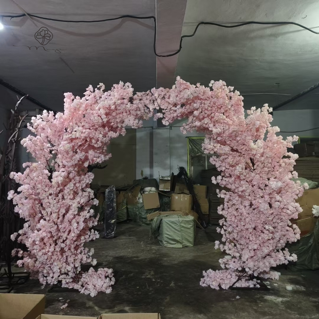 MIYI High Quality Artificial Plants Trees Wholesale Cherry Blossom Tree Cherry Blossom Tree Wall Decor