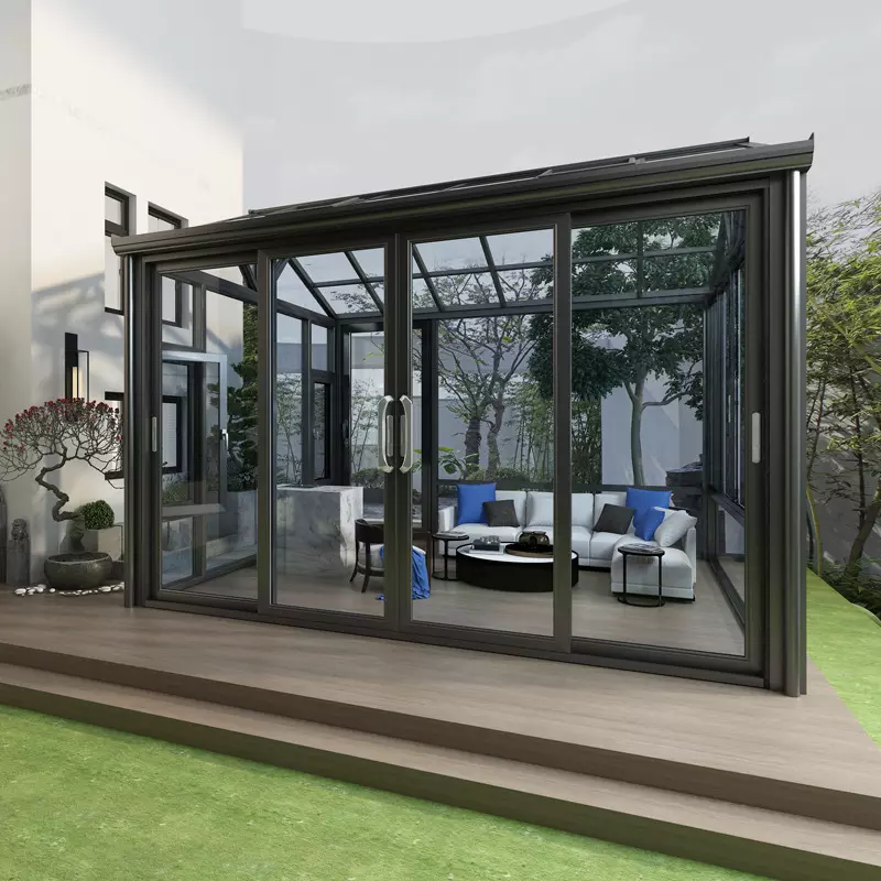 Miyuan solarium free standing aluminium glass sunroom garden veranda sun room