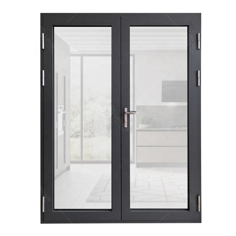 Security aluminum kitchen swing casement door aluminum commercial swing door