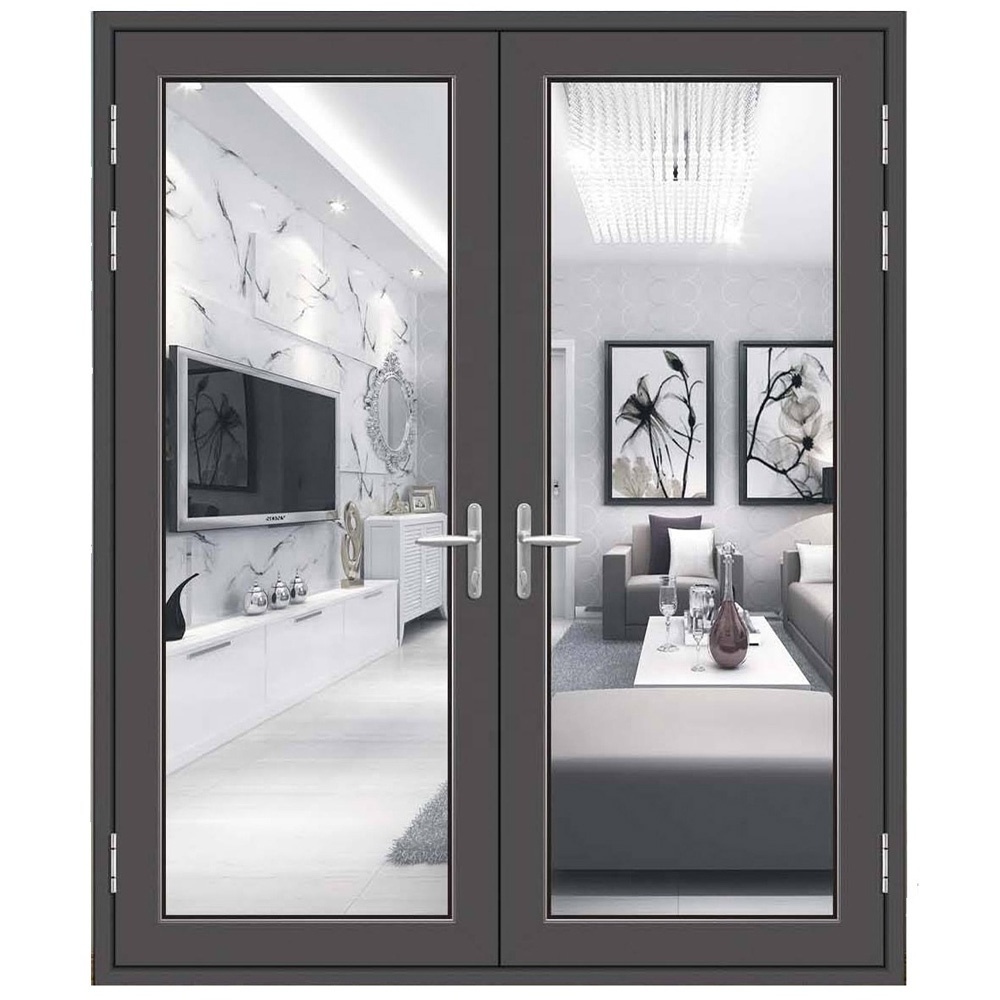 Security aluminum kitchen swing casement door aluminum commercial swing door