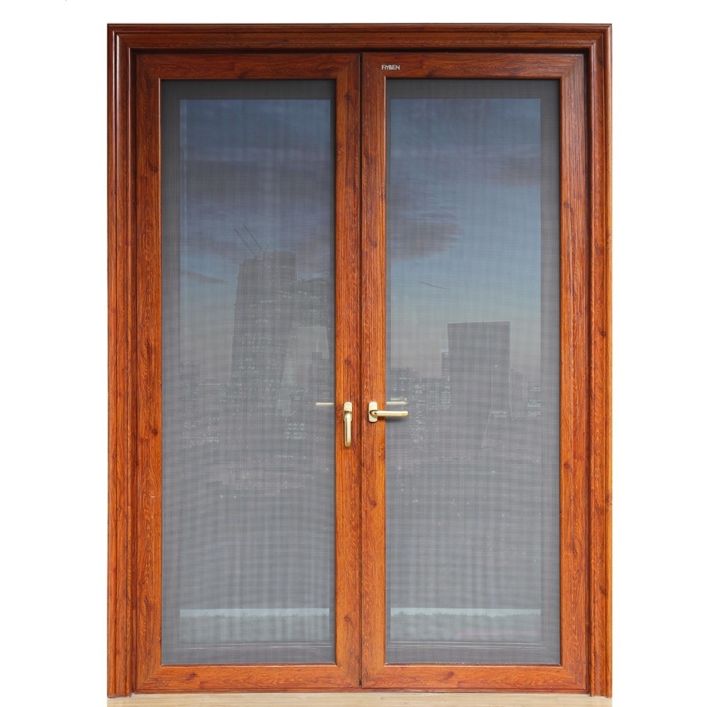 Professional Manufacturer Design Wholesale Wood Color Glass Swing door Casement Door