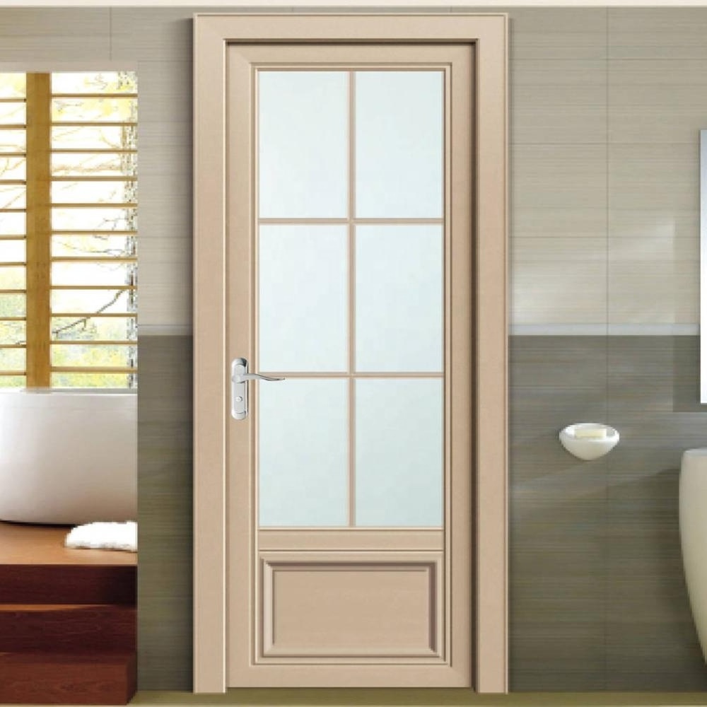 Aluminum bathroom washroom door toilet door glass interior doors for bathroom