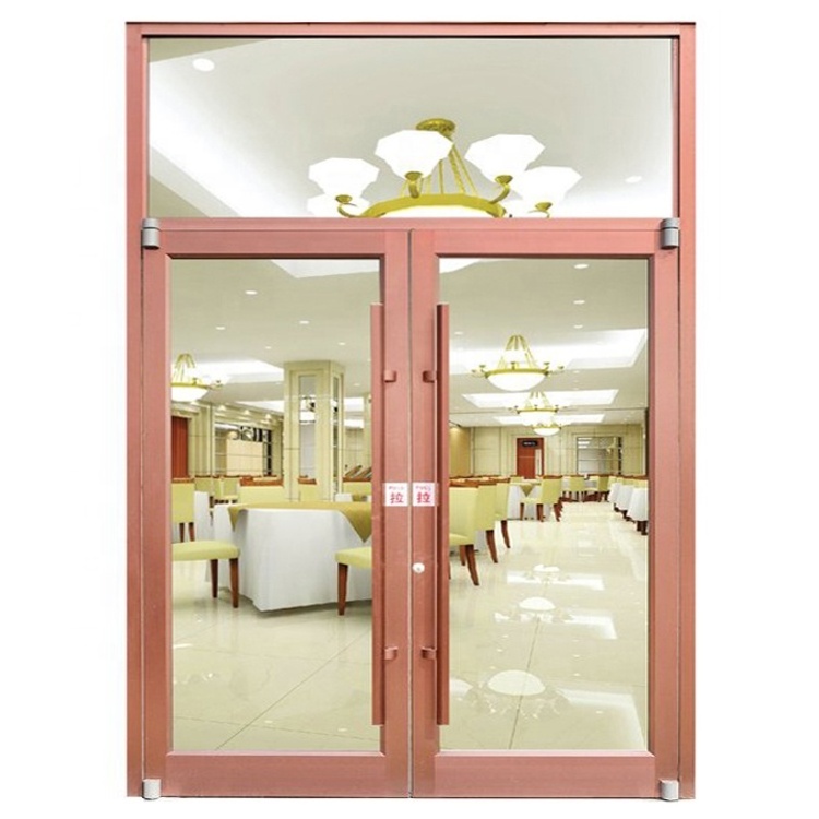 Australia standard aluminum door double tempered glazed used exterior glass door for sale