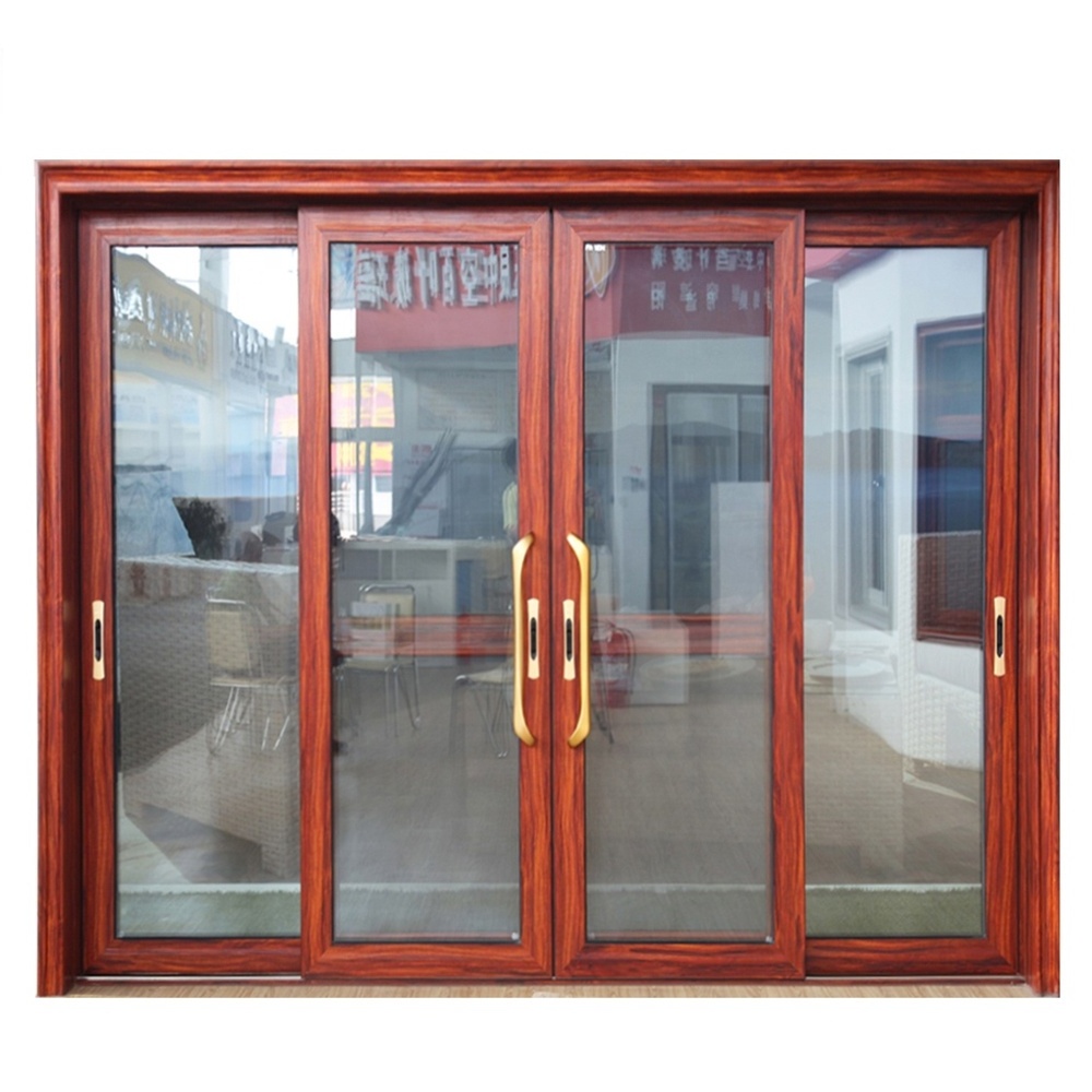 Triple Glass Aluminum Lift Graphic Design SLIDING DOORS Commercial Modern Aluminum Alloy Double Tempered Glass Chinese Top Brand