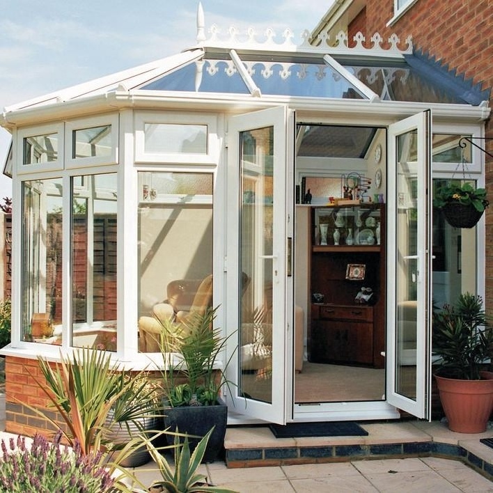 China supplier prefabricated pergola aluminum glass free standing solarium sunroom