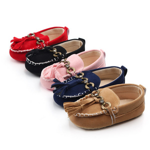 New Arrival Anti-slip Handmade Baby Loafers Infant Toddler Boys Girls Prewalker Moccasin Crib Shoes