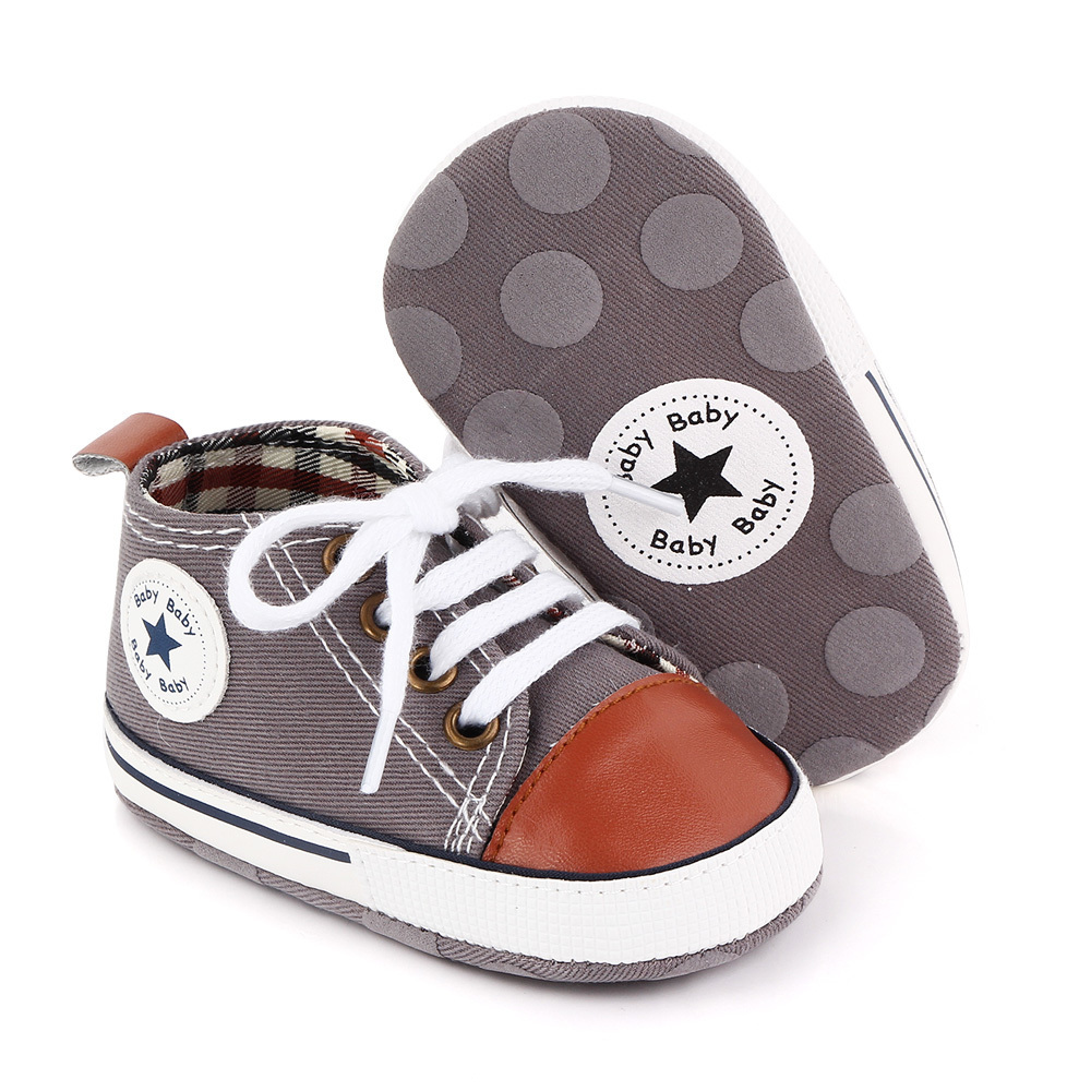 Hot selling wholesale canvas unisex baby toddler walking shoes soft sole prewalkers sneakers