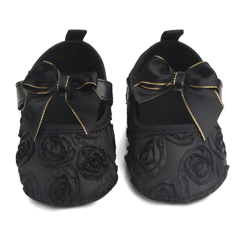 Wholesale beautiful rose design baby girl shoes  in bulk