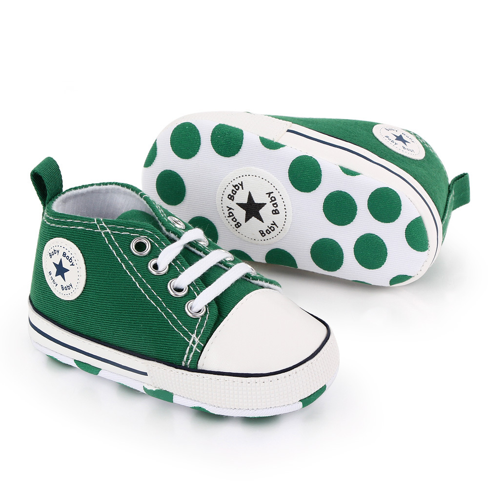 Hot selling wholesale canvas unisex baby toddler walking shoes soft sole prewalkers sneakers