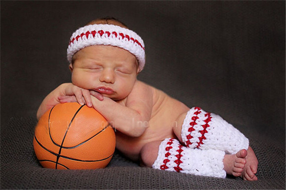 Handmade Baby Photo Prop football Clothes Knit Crochet Photography Knitted Dress baby clothes