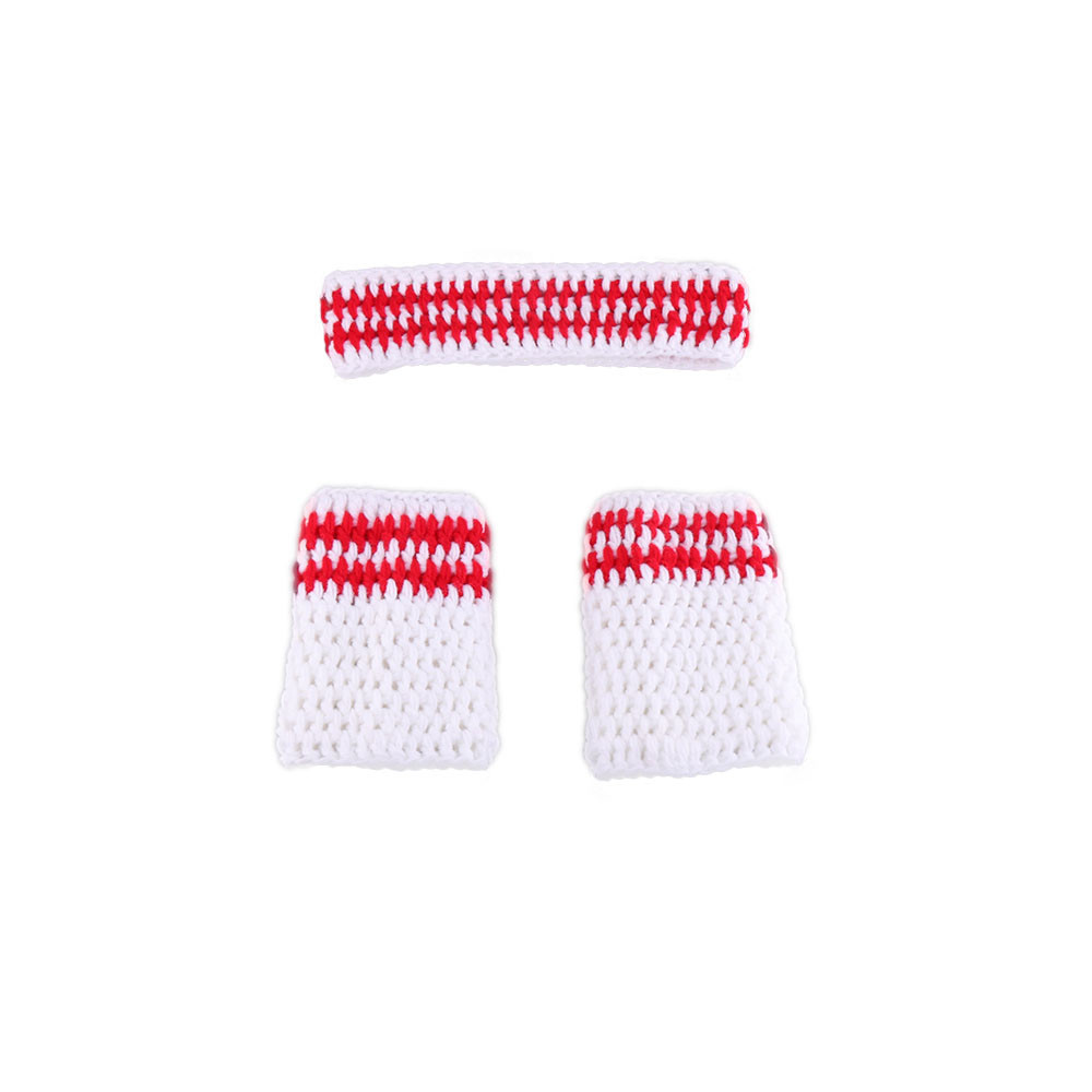 Handmade Baby Photo Prop football Clothes Knit Crochet Photography Knitted Dress baby clothes